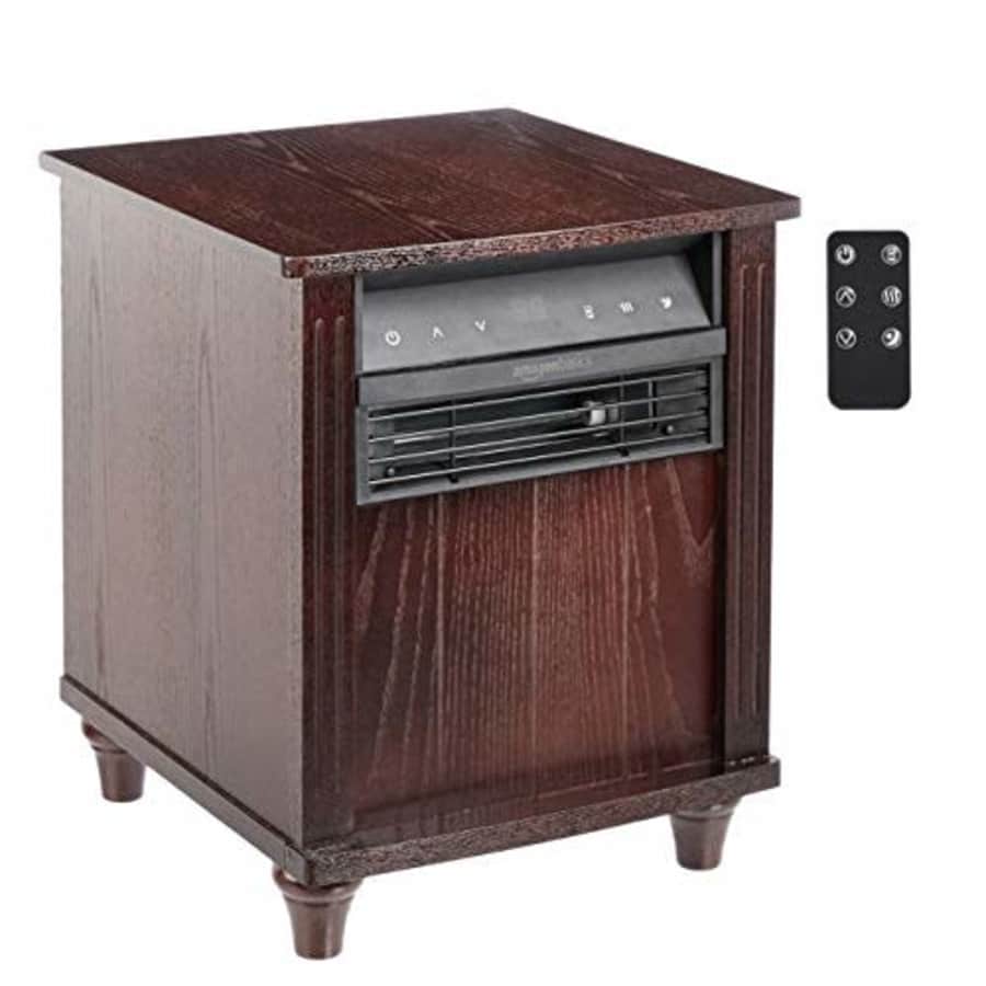 Amazon Basics Cabinet Style Space Heater, Brown Wood Grain Finish, 1500W for $115 Amazon Basics Cabinet Style Space Heater, Brown Wood Grain Finish, 1500W for $115