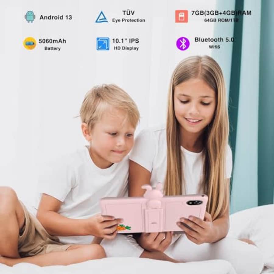 DOOGEE U9 Kid Tablet 10 inch HD Kids Tablet, 7GB+64GB/TF 1TB Quad Core, Android 13 Tablet for Kids for $70