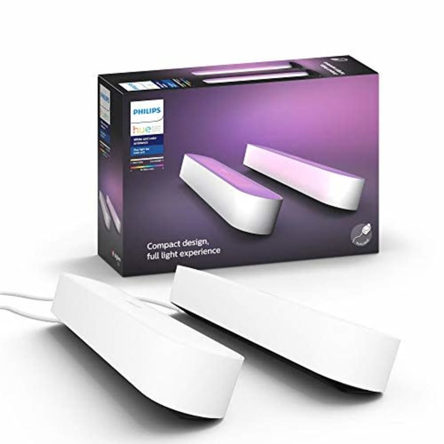 Philips Hue Play White & Color Smart Light, 2 Pack Base kit, Hub Required/Power Supply Included for $164 Philips Hue Play White & Color Smart Light, 2 Pack Base kit, Hub Required/Power Supply Included for $164
