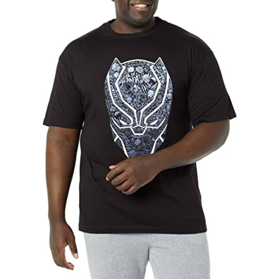 Marvel Big & Tall Classic Panther Icon Fill Men's Tops Short Sleeve Tee Shirt, Black, Large for $27 Marvel Big & Tall Classic Panther Icon Fill Men's Tops Short Sleeve Tee Shirt, Black, Large for $27