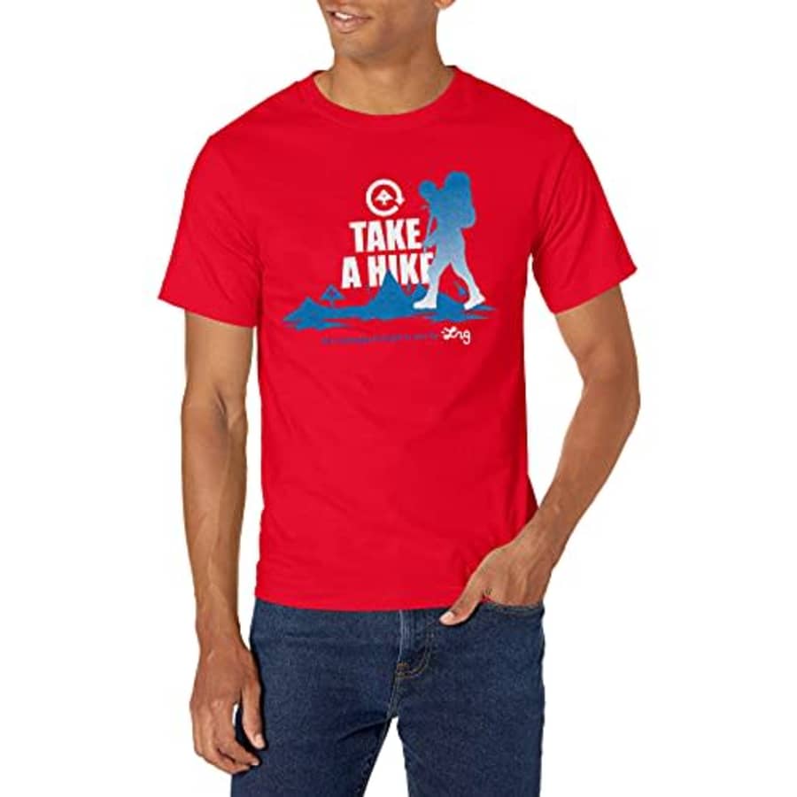LRG Lifted Research Group Men's Graphic Design Logo T-Shirt, RED Cycle, XL for $17