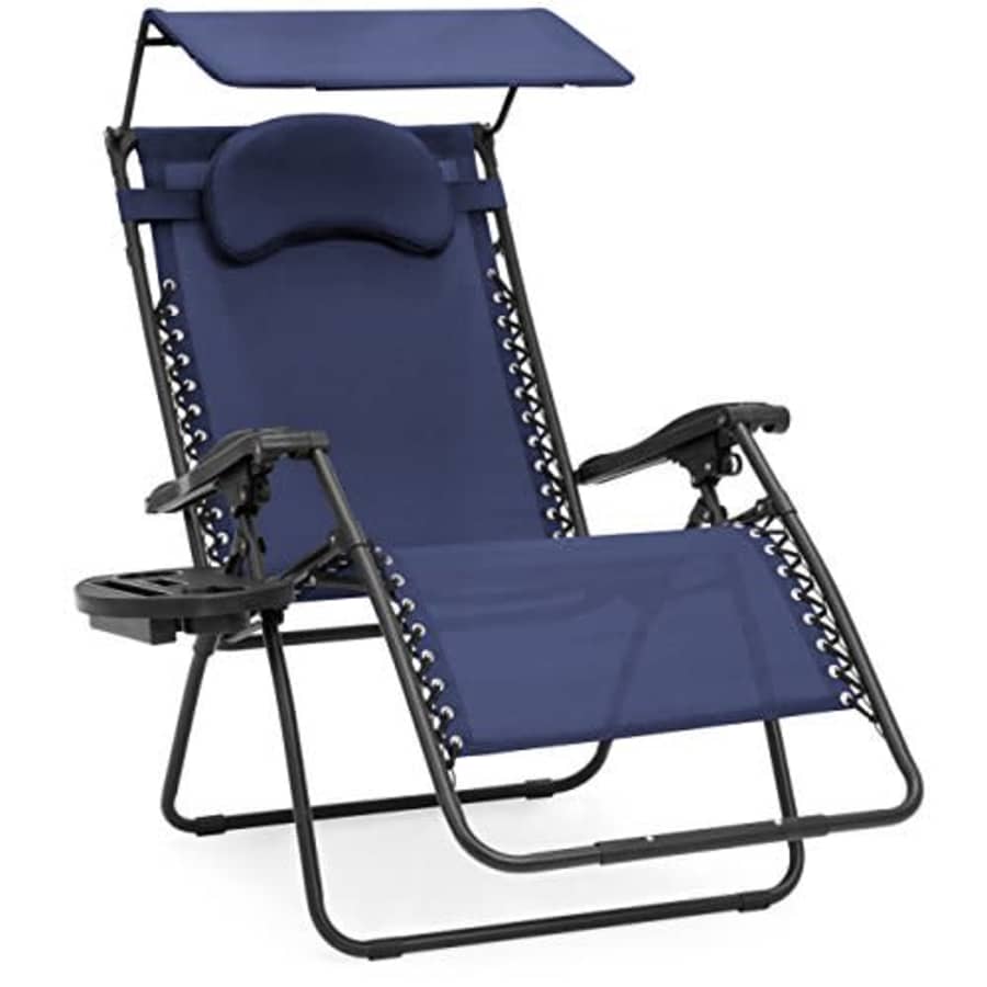Best Choice Products Oversized Zero Gravity Reclining Lounge Patio Chair w/Folding Canopy Shade and for $145 Best Choice Products Oversized Zero Gravity Reclining Lounge Patio Chair w/Folding Canopy Shade and for $145