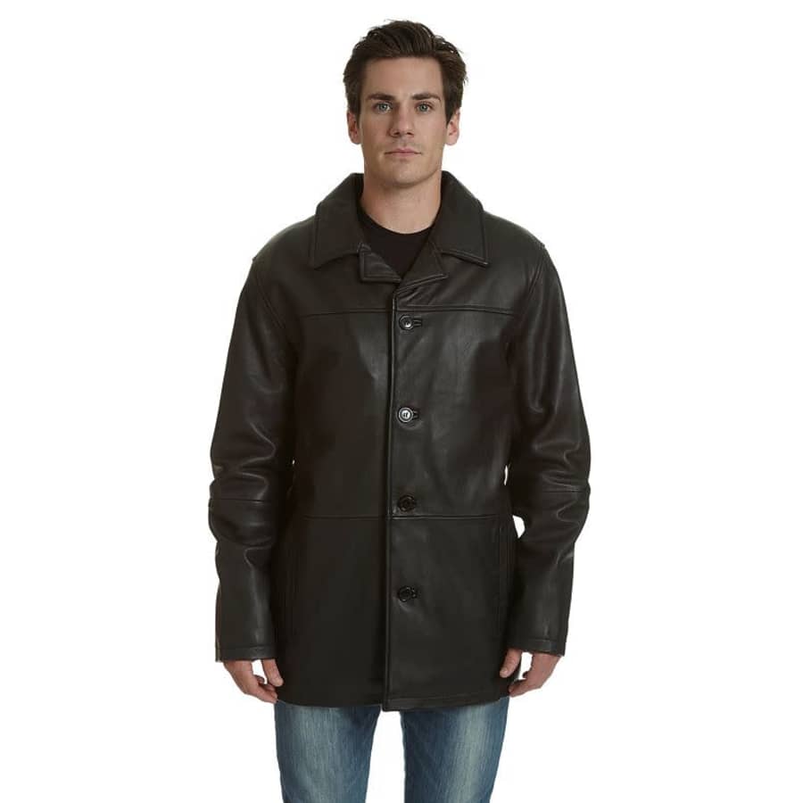 Excelled Men's Leather Car Coat for $160 w/ $30 Koh's Cash