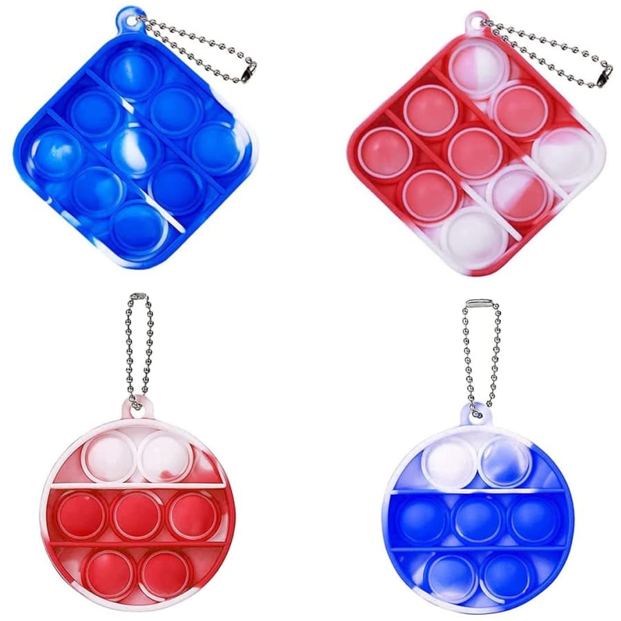 Ephiioniy Simple Dimple Fidget Keychain Toys 4-Pack for $6 Ephiioniy Simple Dimple Fidget Keychain Toys 4-Pack for $6