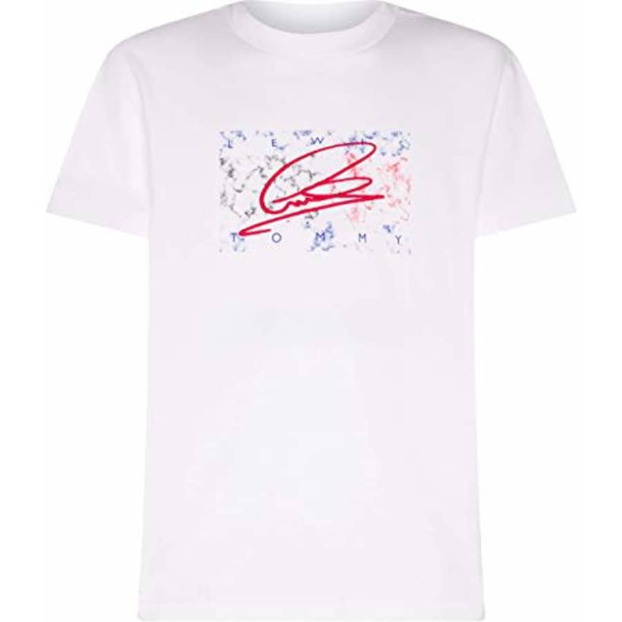 Tommy Hilfiger Men's Lewis Hamilton Short Sleeve Recycled Logo T Shirt, White, XXS for $18 Tommy Hilfiger Men's Lewis Hamilton Short Sleeve Recycled Logo T Shirt, White, XXS for $18