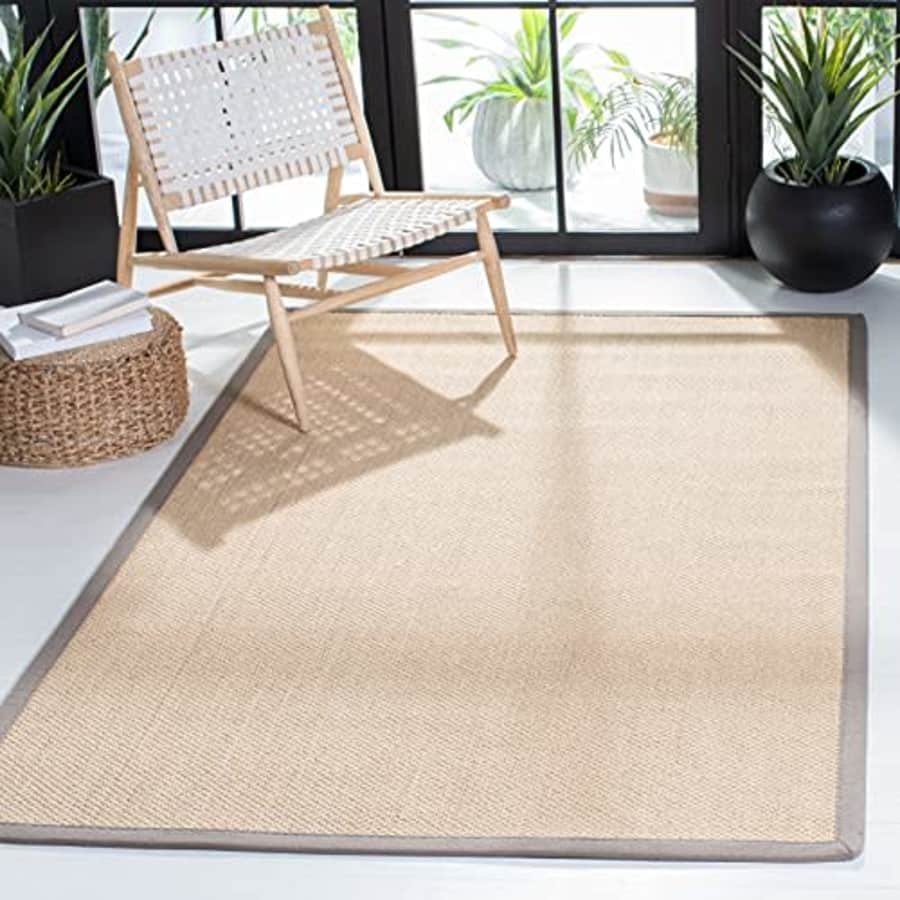 SAFAVIEH Natural Fiber Collection Accent Rug - 3' x 5', Maize & Grey, Border Sisal Design, Easy for $53 SAFAVIEH Natural Fiber Collection Accent Rug - 3' x 5', Maize & Grey, Border Sisal Design, Easy for $53