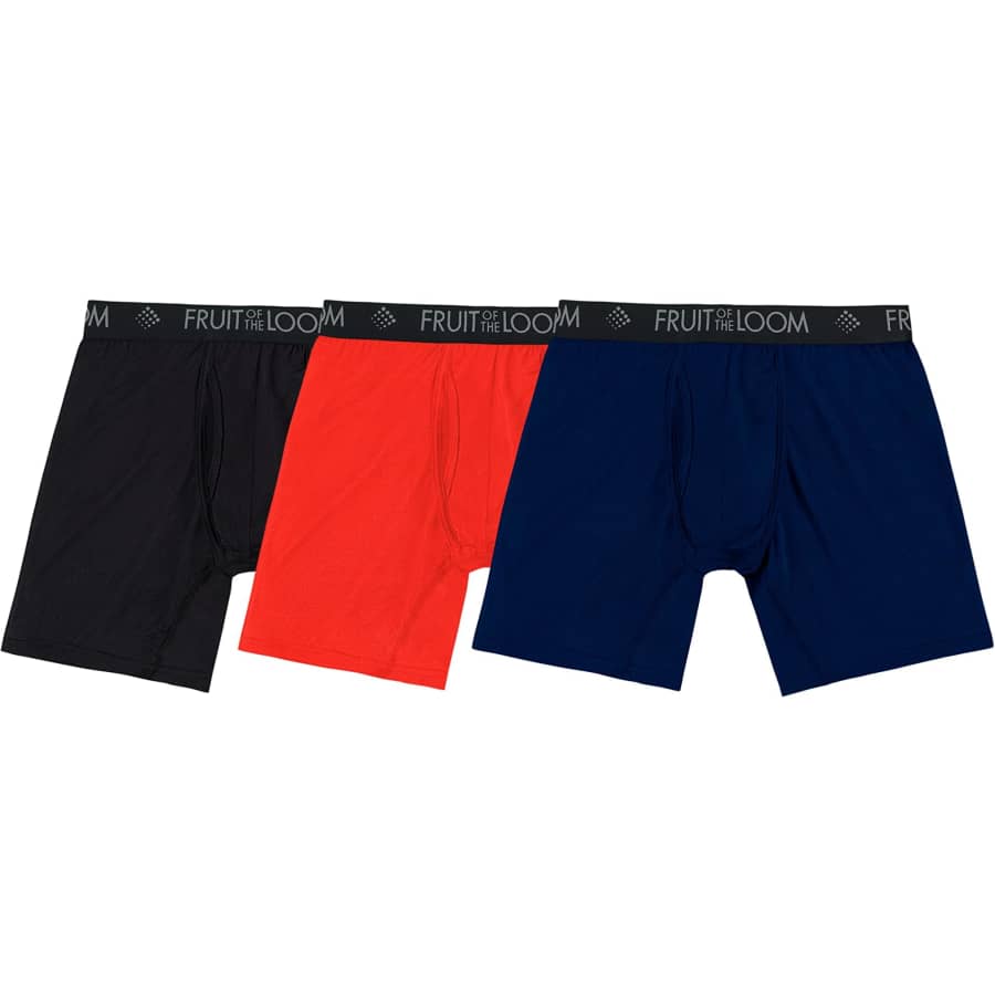 Fruit of the Loom Men's Micro Mesh Boxer Briefs 3-Pack for $11 Fruit of the Loom Men's Micro Mesh Boxer Briefs 3-Pack for $11