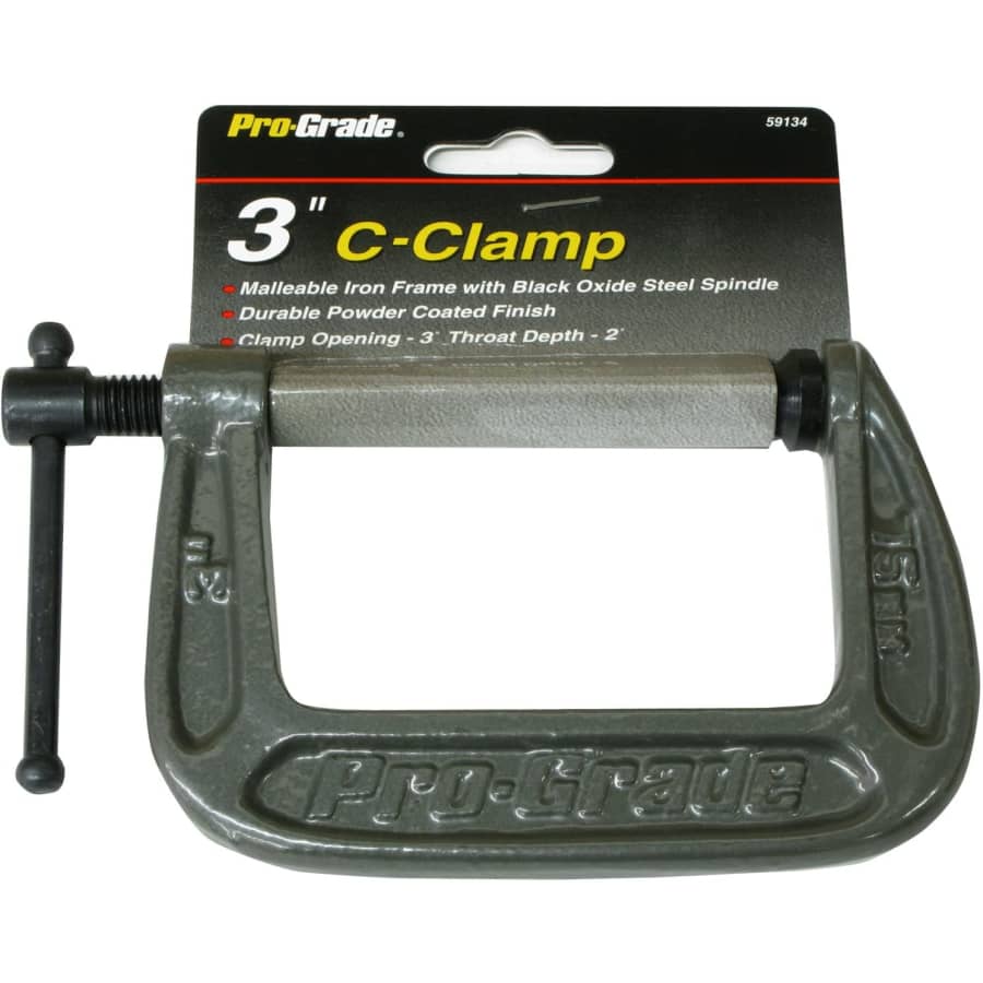 Pro-Grade Tools 3" C-Clamp for $9