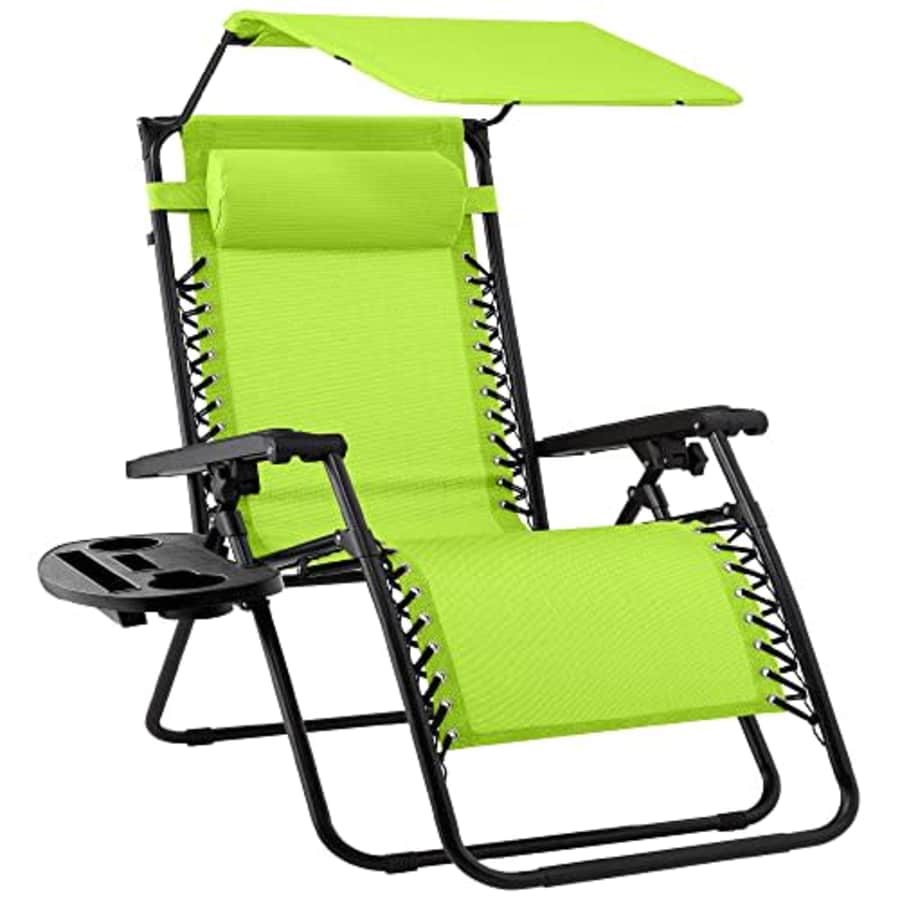 Best Choice Products Folding Zero Gravity Outdoor Recliner Patio Lounge Chair w/Adjustable Canopy for $60 Best Choice Products Folding Zero Gravity Outdoor Recliner Patio Lounge Chair w/Adjustable Canopy for $60