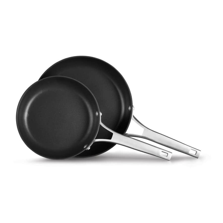 Calphalon Premier Hard-Anodized Nonstick Fry Pan Set for $48 Calphalon Premier Hard-Anodized Nonstick Fry Pan Set for $48