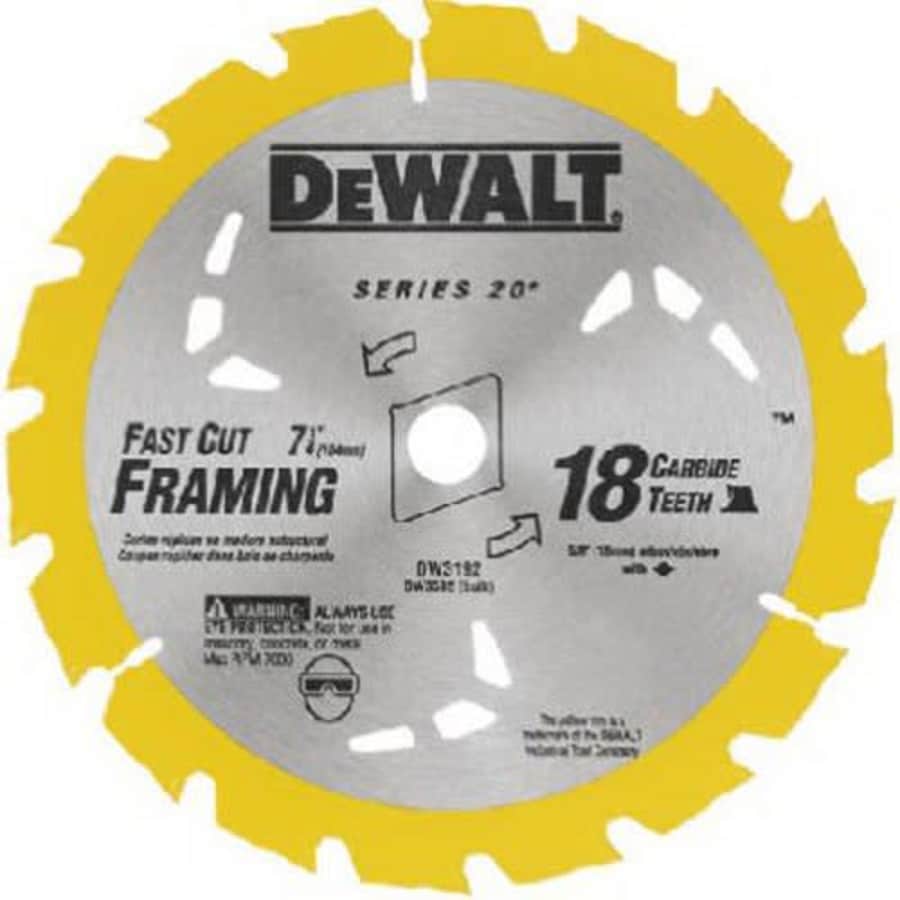 DEWALT DW3592B10 7-1/4-Inch 18T Carbide Thin Kerf Circular Saw Blade for $21