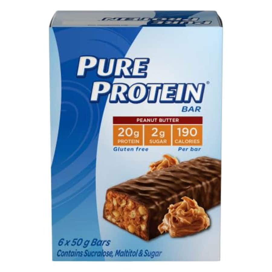 Pure Protein Bars, Gluten Free, Snack Bars, Chocolate Peanut Butter, 50 gram, 6 Count, {Imported for $15