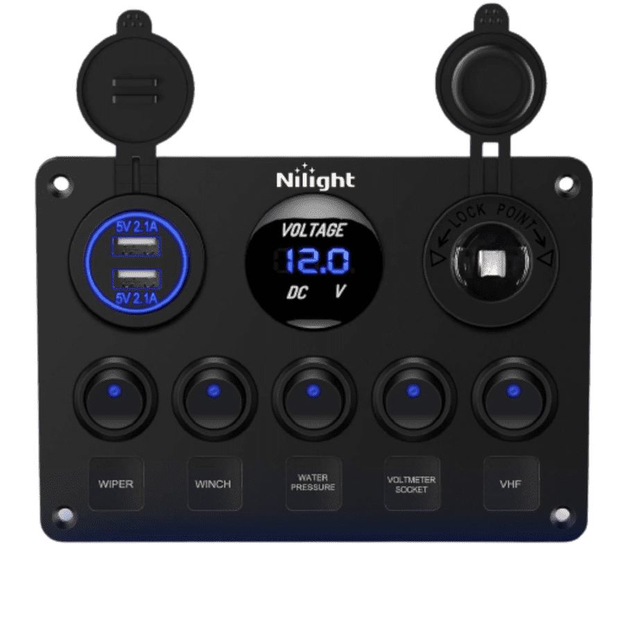 Nilight Multi-Functional 5 Gang Switch Panel: $14 Nilight Multi-Functional 5 Gang Switch Panel: $14