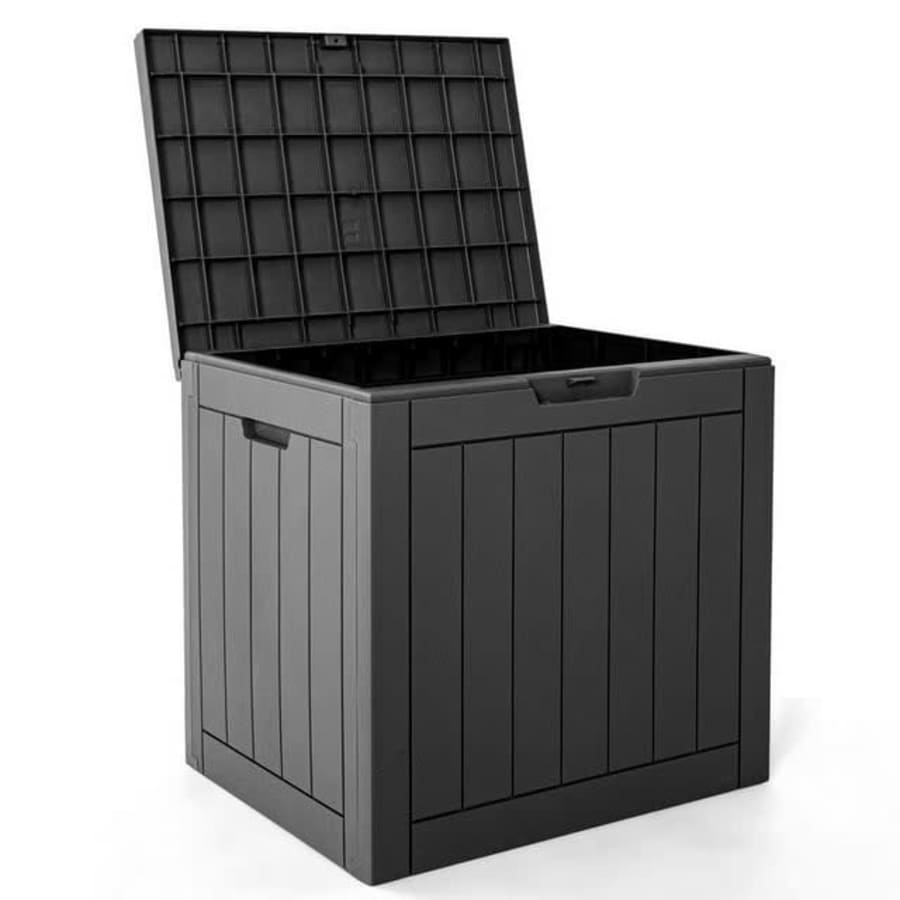 Pamapic 31-Gallon Resin Outdoor Storage Deck Box with Lockable Lid for $29