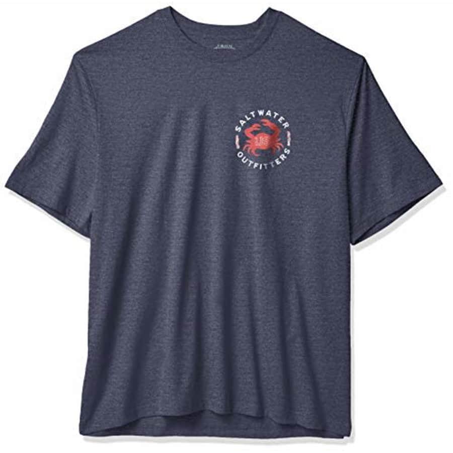 IZOD Men's Big & Tall Tall Saltwater Short Sleeve Graphic T-Shirt, Anchor Crab, 3X-Large Big for $18