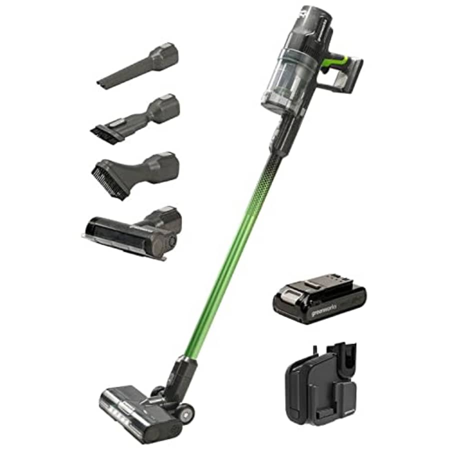 Greenworks 24V Brushless Cordless Stick Vacuum, Lightweight, Handheld, Pet, Anti-Allergen HEPA for $137 Greenworks 24V Brushless Cordless Stick Vacuum, Lightweight, Handheld, Pet, Anti-Allergen HEPA for $137