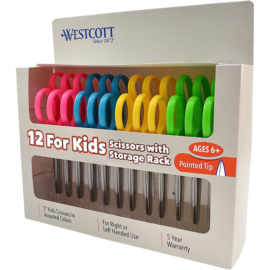 Westcott Right- and Left-Handed Kids' Scissors 12-Pack for $8
