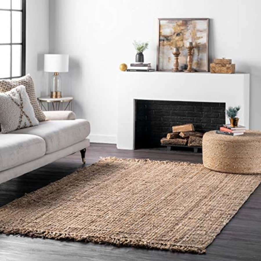 nuLOOM Natura Collection Chunky Loop Accent Jute Rug, 2' x 3', Natural for $50