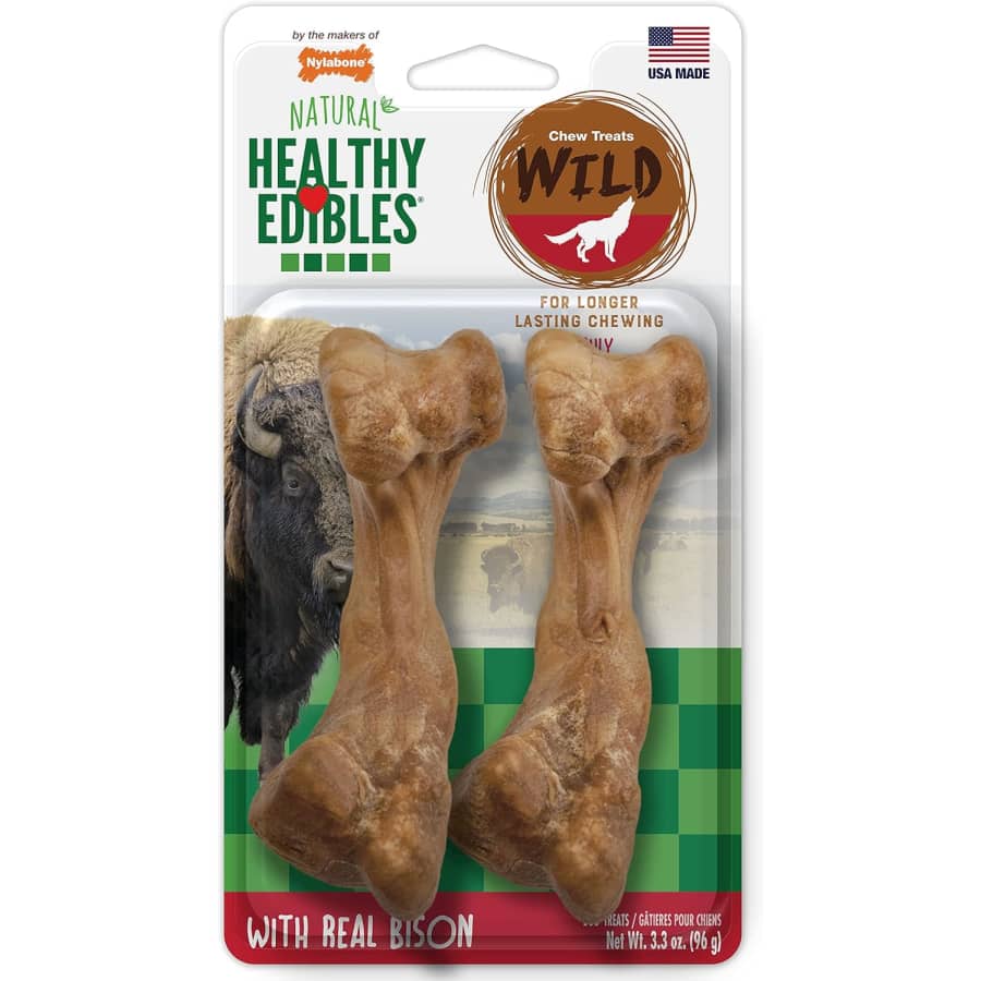 Nylabone Healthy Edibles WILD Natural Long-Lasting Dog Bone Treats 2-Pack for $3.57 via Sub & Save