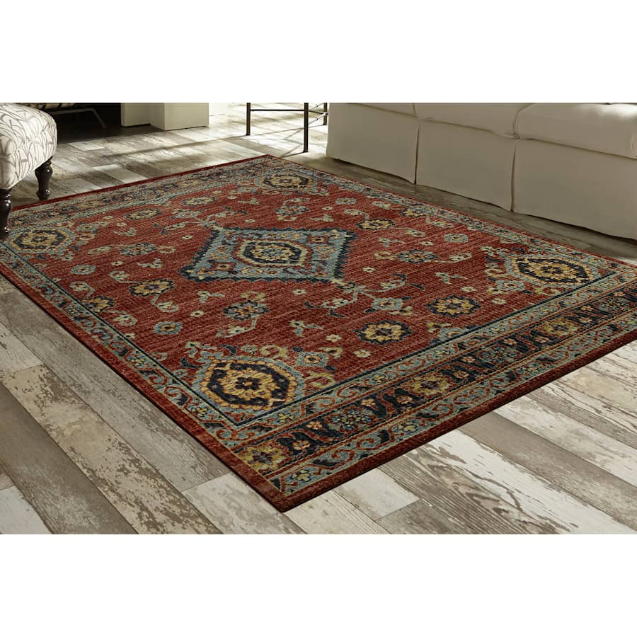 Mainstays 4x5-Foot Rustic Multi Persian Medallion Rug for $40