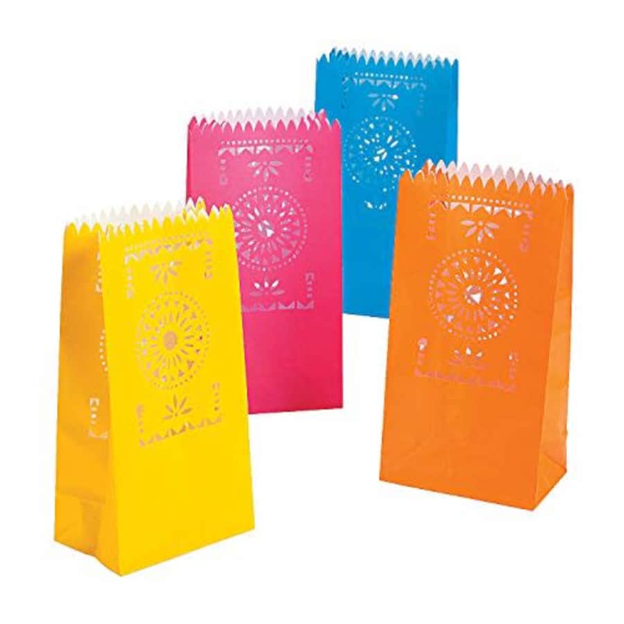 Fun Express Paper Fiesta Luminary Bags-1 Dozen Bags, Day of The Dead, Cinco Party Supplies for $13 Fun Express Paper Fiesta Luminary Bags-1 Dozen Bags, Day of The Dead, Cinco Party Supplies for $13