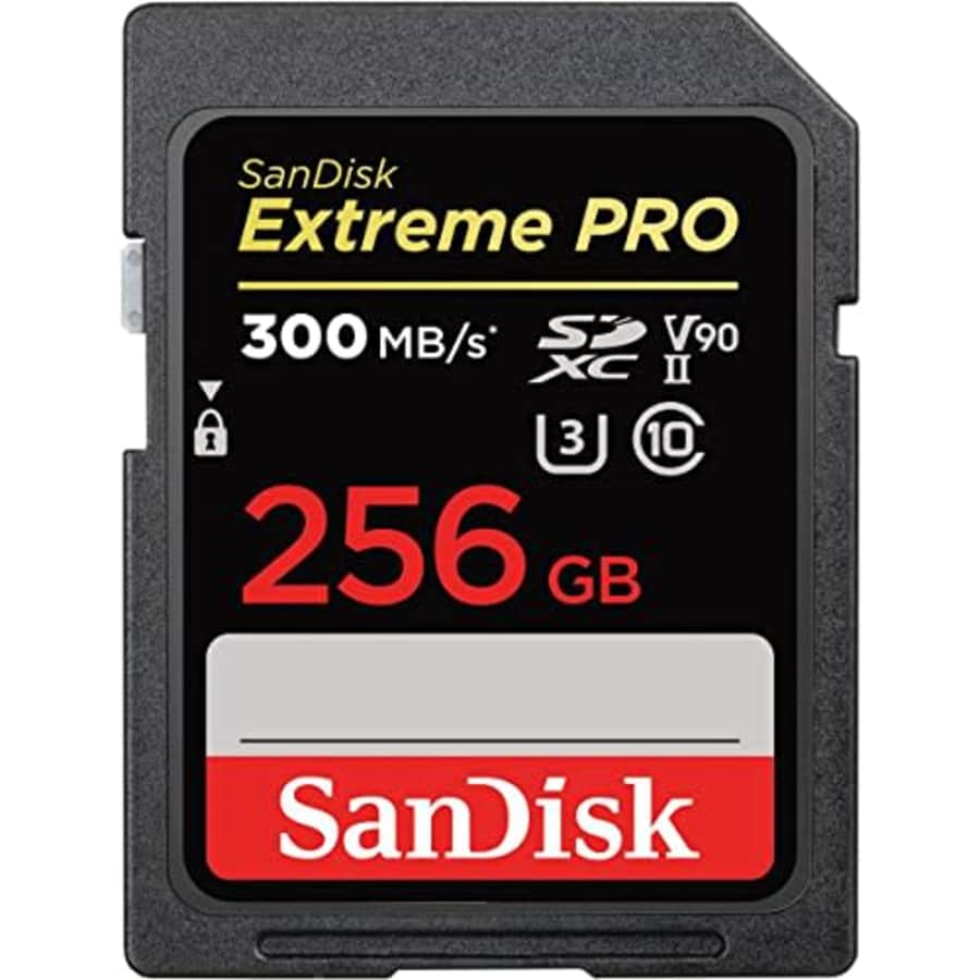 SanDisk 256GB Extreme PRO UHS-II Memory Card, 300MB/s Read, 260MB/s Write for $202