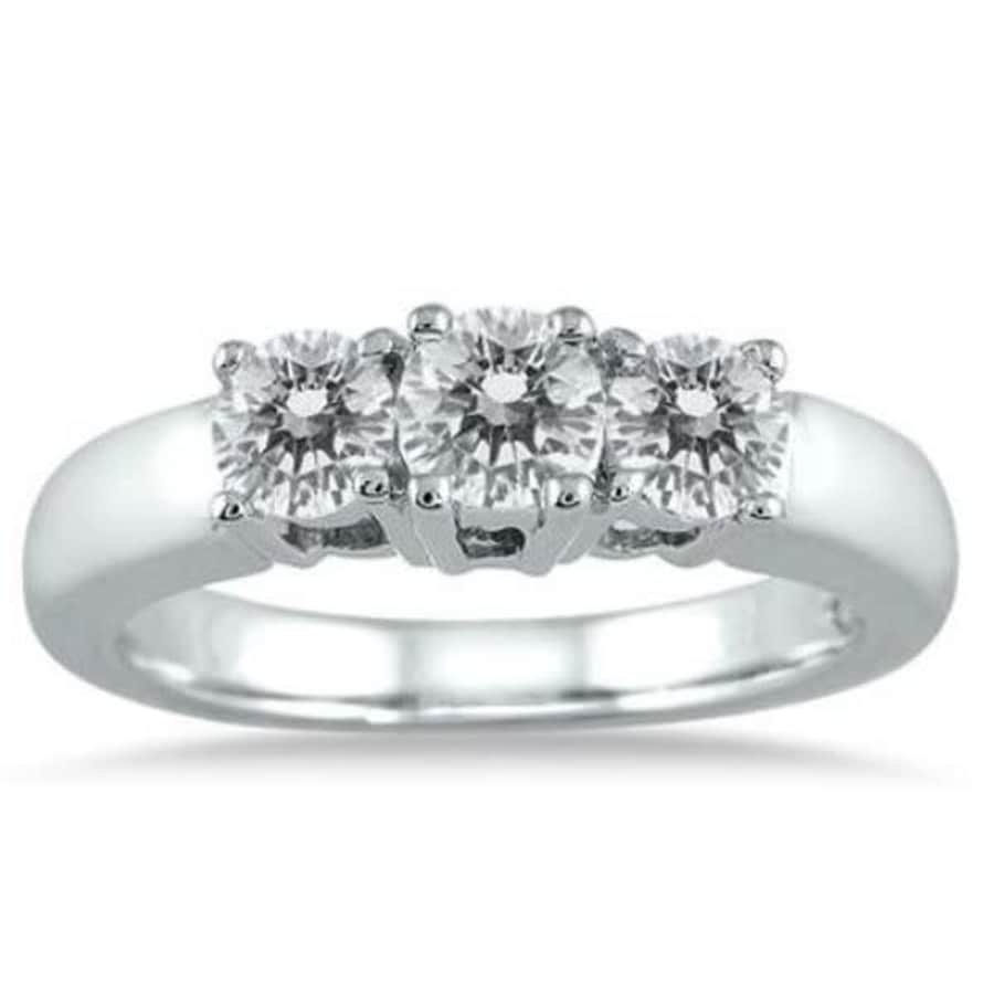 Szul 1-tcw. Diamond 3-Stone Ring in 10K White Gold for $698