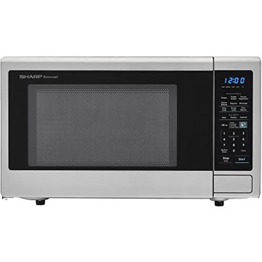 SHARP 1.8 CU. FT. 1100W SHARP SILVER COUNTERTOP MICROWAVE (SMC1842CS) for $203