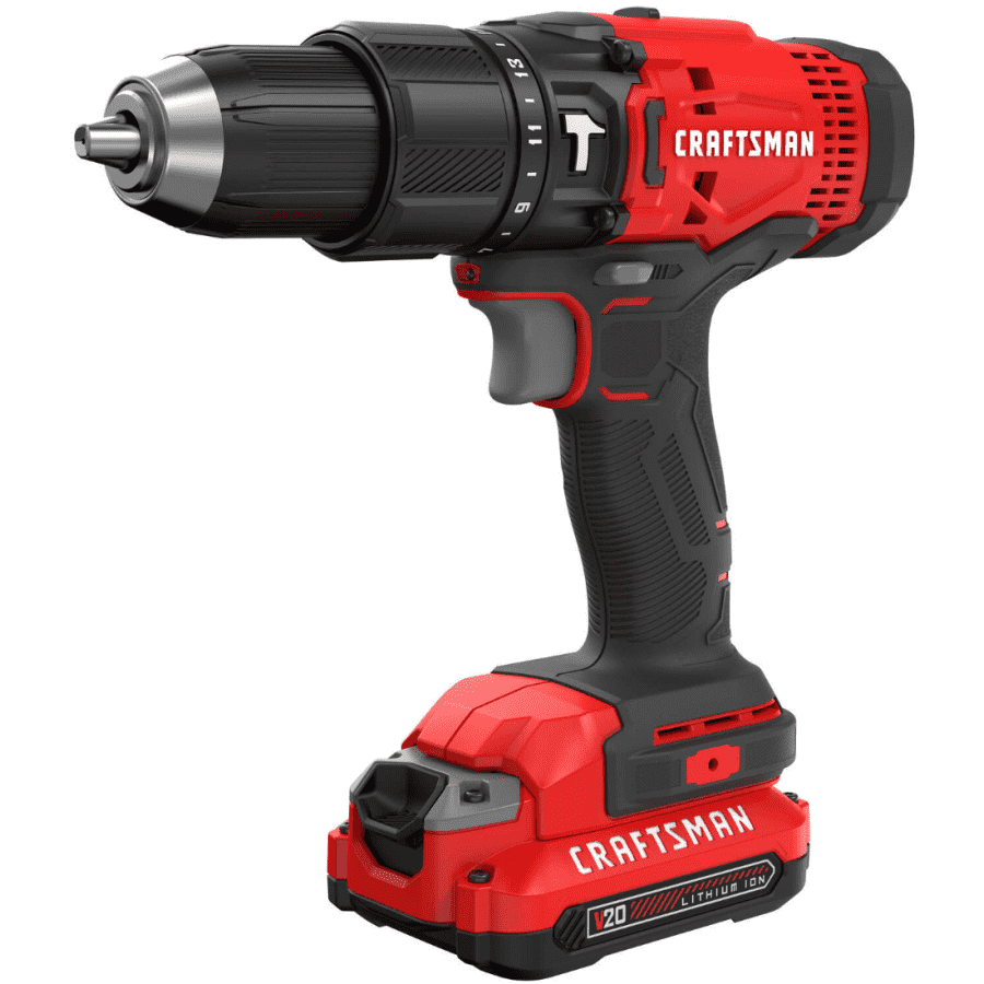 Craftsman V20 20V Cordless 1/2" Hammer Drill Kit w/ 2 Batteries for $90 Craftsman V20 20V Cordless 1/2" Hammer Drill Kit w/ 2 Batteries for $90