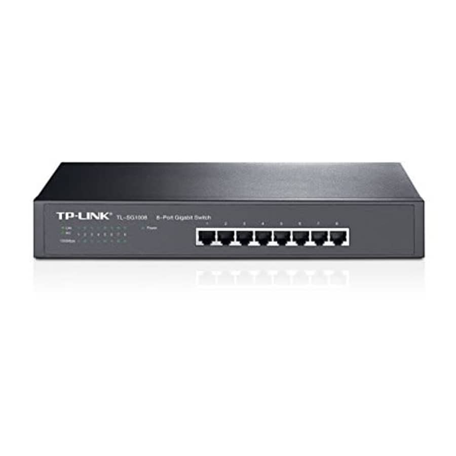 TP-Link 8-Port Gigabit Ethernet Unmanaged Switch | Plug and Play | Metal | Desktop/Rackmount | for $70