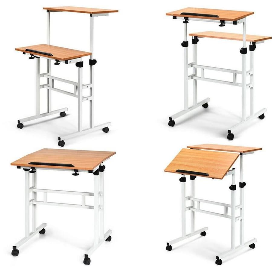 Forclover Height-Adjustable Rolling Computer Desk for $132