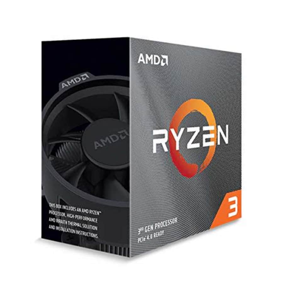 AMD Ryzen 3 3100 4-Core, 8-Thread Unlocked Desktop Processor with Wraith Stealth Cooler for $74