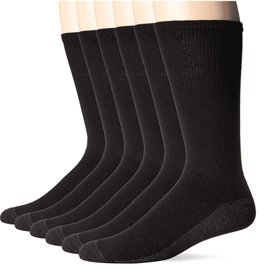 Hanes Men's ComfortBlend Max Cushion Crew Socks 6-Pack for $7