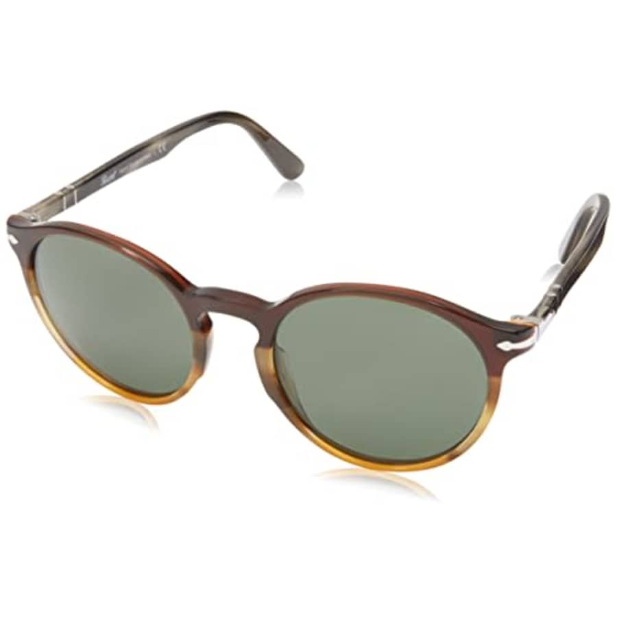 Persol PO3171S PHANTOS Sunglasses, Black Striped Brown/Brown, 52 mm for $145