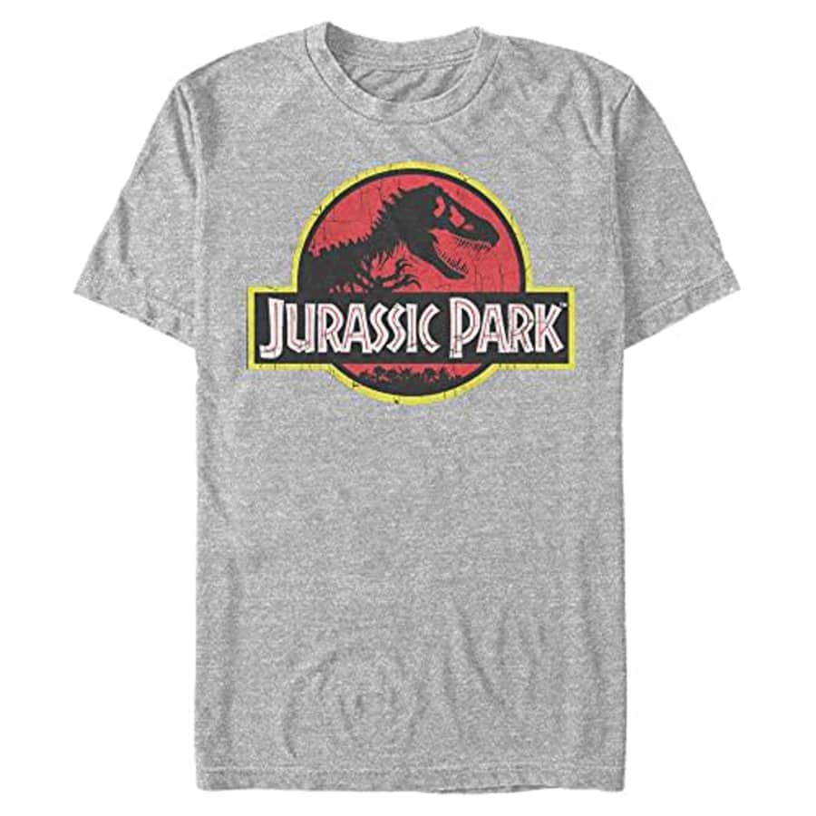 Jurassic Park Men's T-Shirt, Athletic Heather, XX-Large for $16