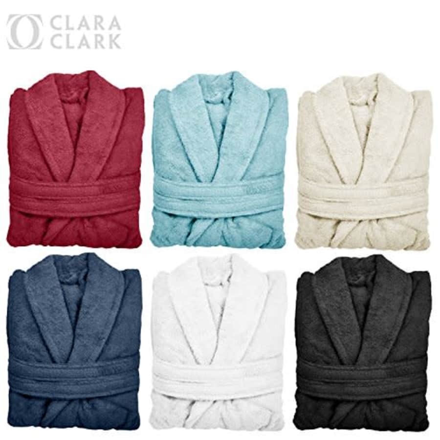 Clara Clark Luxury Soft Plush Microfiber Bathrobe, Ideal for The Morning, After Shower Etc. Aqua for $35 Clara Clark Luxury Soft Plush Microfiber Bathrobe, Ideal for The Morning, After Shower Etc. Aqua for $35