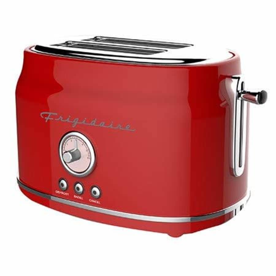 Frigidaire ETO102-RED Retro Wide 2-Slice Toaster Perfect for Bread, English Muffins, Bagels, 5 for $38 Frigidaire ETO102-RED Retro Wide 2-Slice Toaster Perfect for Bread, English Muffins, Bagels, 5 for $38