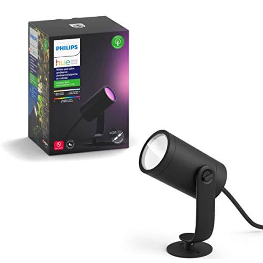 Philips Hue Lily White & Color Outdoor Smart Spot light Extension (Hue Hub & Power Source for $91 Philips Hue Lily White & Color Outdoor Smart Spot light Extension (Hue Hub & Power Source for $91