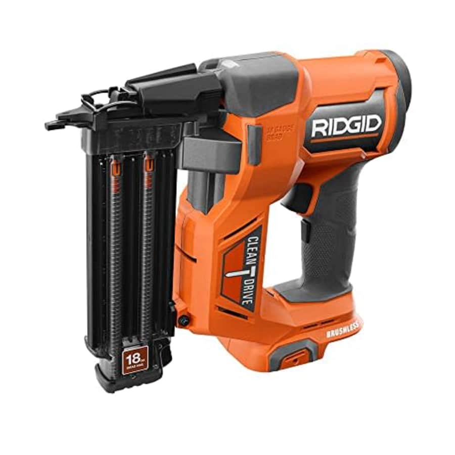 RIDGID R09891B 18V Brushless Cordless 18-Gauge 2-1/8 in. Brad Nailer (Tool Only) with CLEAN for $170