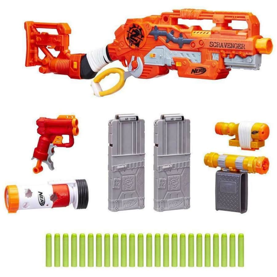 Nerf Zombie Strike Survival System Scravenger Blaster for $19
