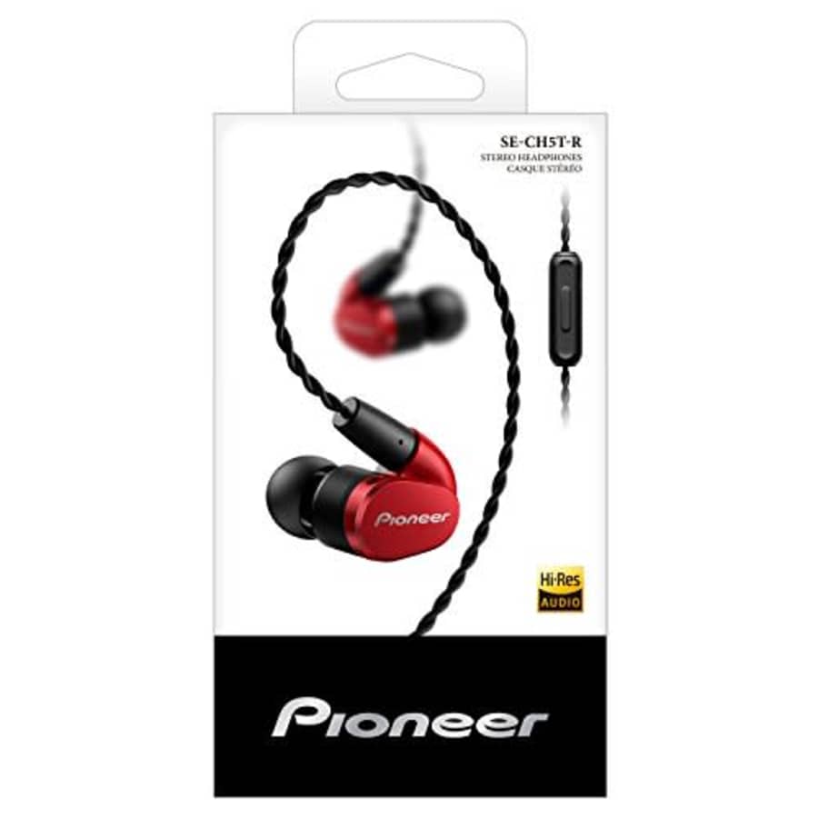 Pioneer Hi-Res Audio in-Ear Stereo Headphone with in-Line Mic, 26 Ohms Impedance, 108 dB for $100 Pioneer Hi-Res Audio in-Ear Stereo Headphone with in-Line Mic, 26 Ohms Impedance, 108 dB for $100