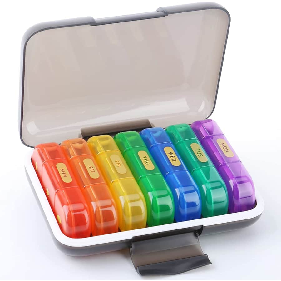 Premium Weekly Pill Organizer for $13