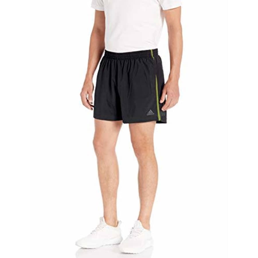 adidas Men's Own The Run Shorts, Black/Olive, Medium for $18