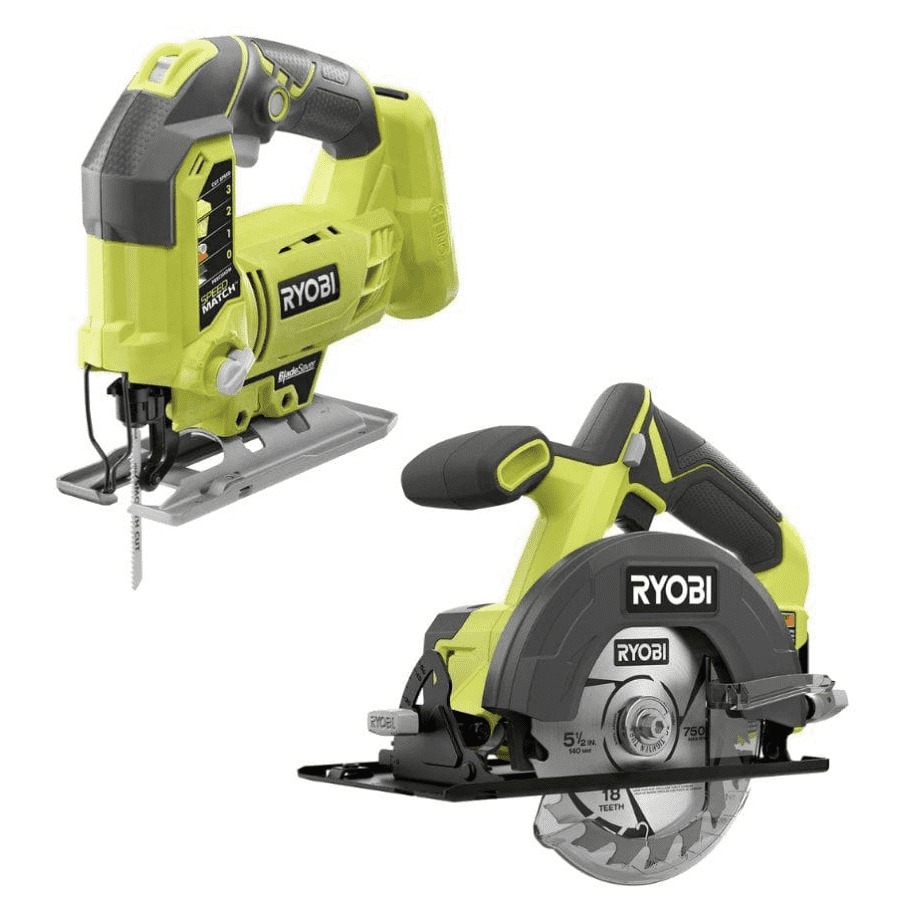 RYOBI ONE+ 18V Cordless 2-Tool Combo Kit w/ Circular Saw and Orbital Jig Saw (Tools Only) for $79