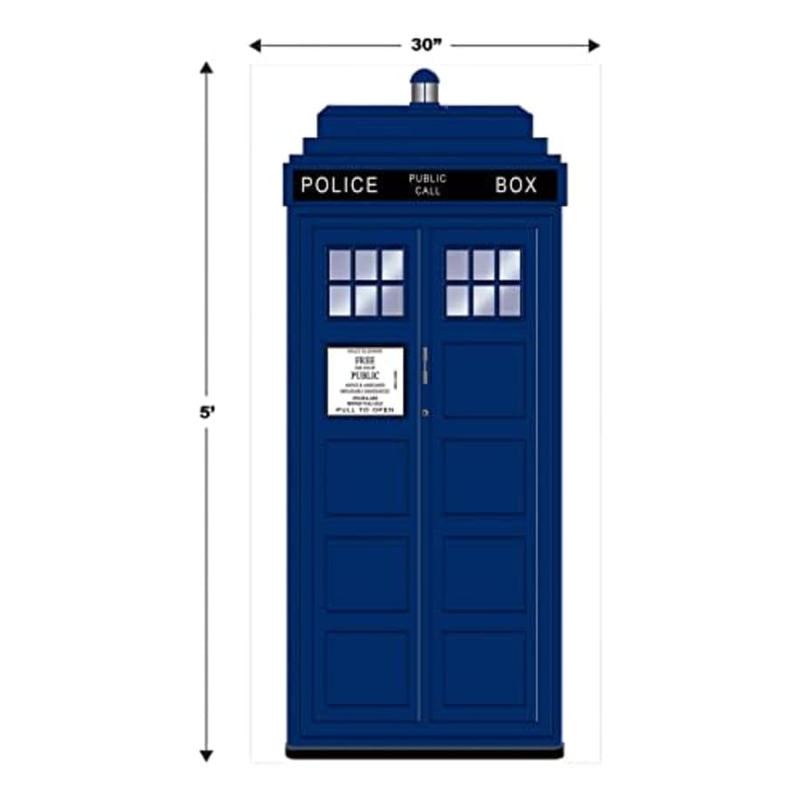 Beistle Plastic Blue Police Call Box Door Covers, 6' x 30", Set of 2 - British Themed Party for $9