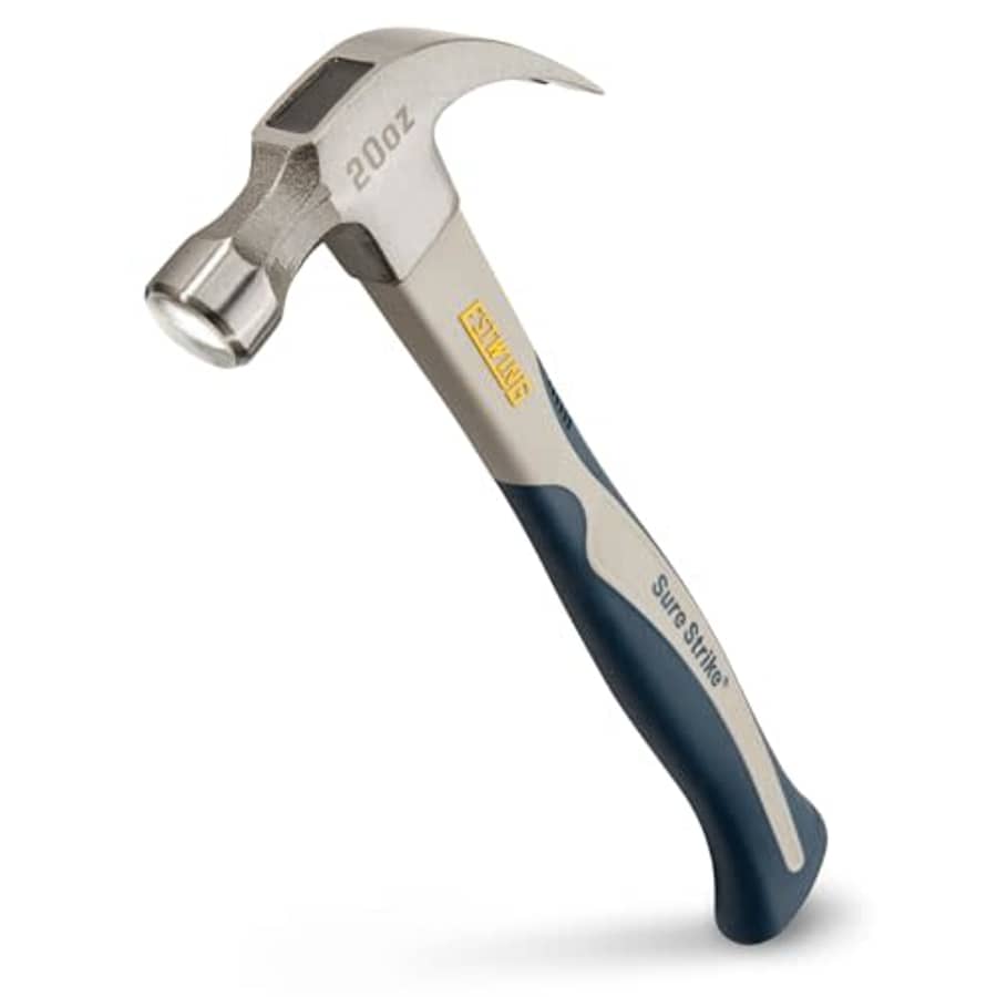 ESTWING Sure Strike Hammer - 20 oz Curved Claw Hammer with Smooth Face & Carbon Fiber Handle - for $15