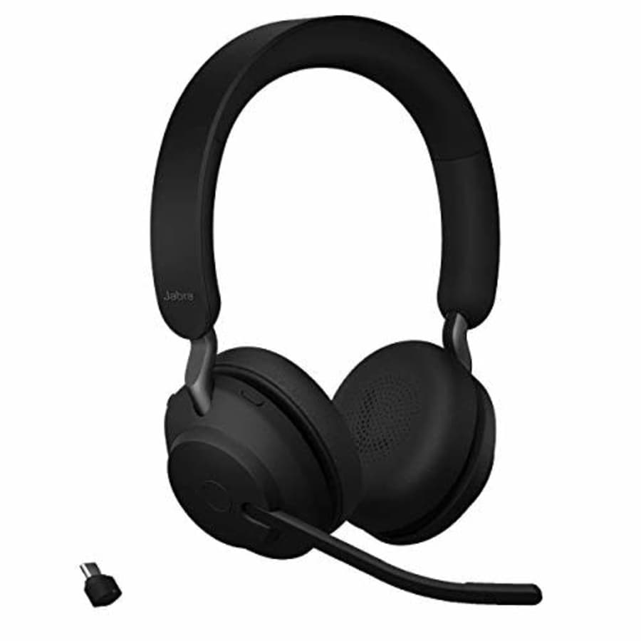 Jabra Evolve2 65 UC Wireless Headphones with Link380c, Stereo, Black Wireless Bluetooth Headset for for $140 Jabra Evolve2 65 UC Wireless Headphones with Link380c, Stereo, Black Wireless Bluetooth Headset for for $140