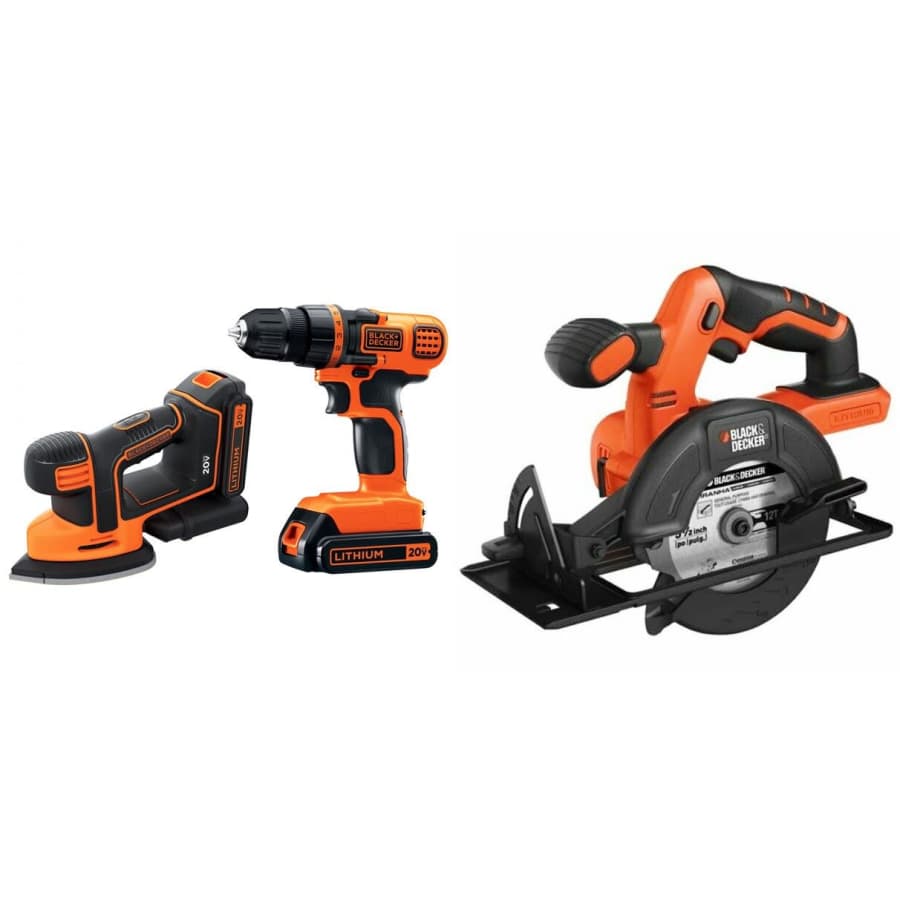 Black + Decker 20V Max Drill/Driver and Mouse Combo Kit for $95 + Cordless Circular Saw for free