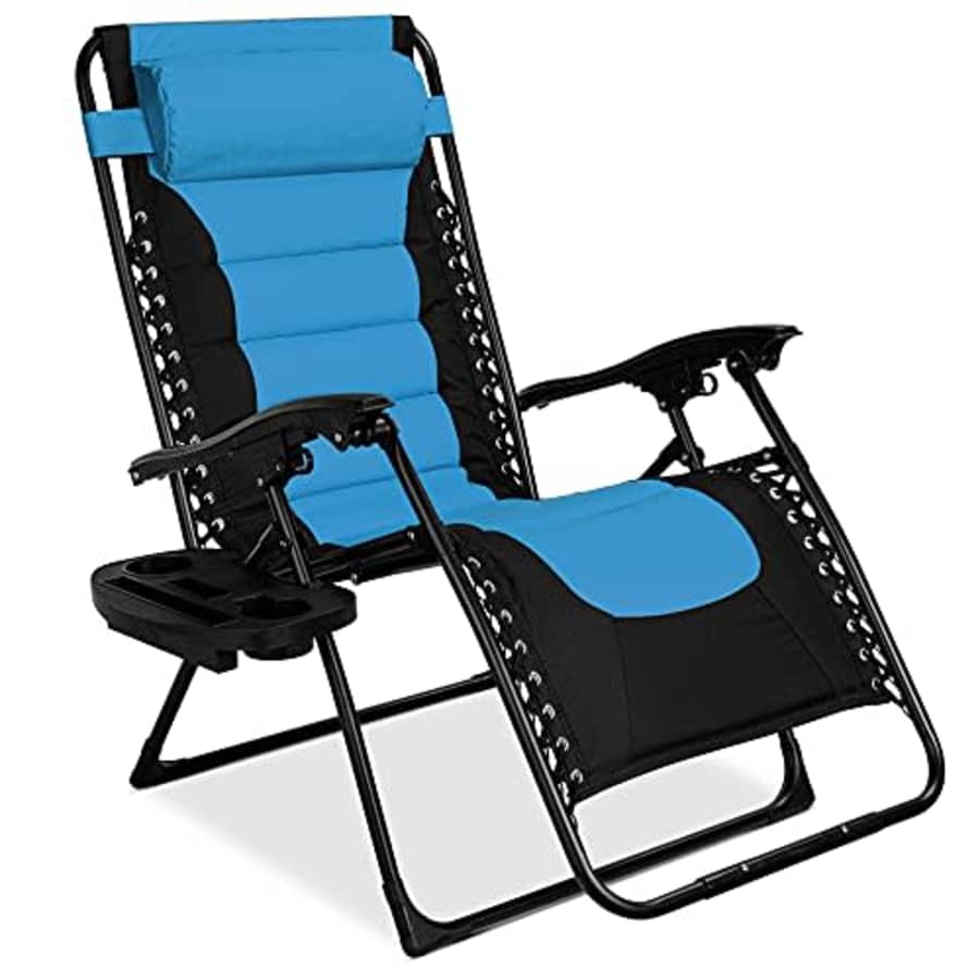 Best Choice Products Oversized Padded Zero Gravity Chair, Folding Outdoor Patio Recliner, XL Anti for $85