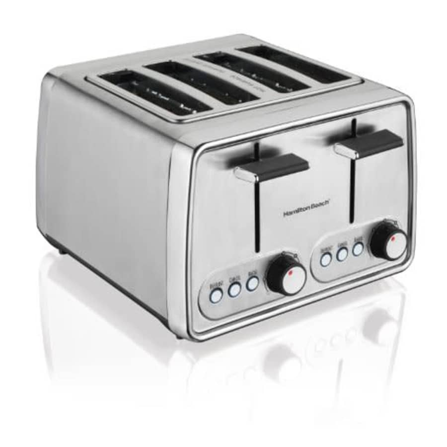 Hamilton Beach Modern Chrome 4 Slice Extra Wide Slot Toaster with Bagel and Defrost Settings, Shade for $69